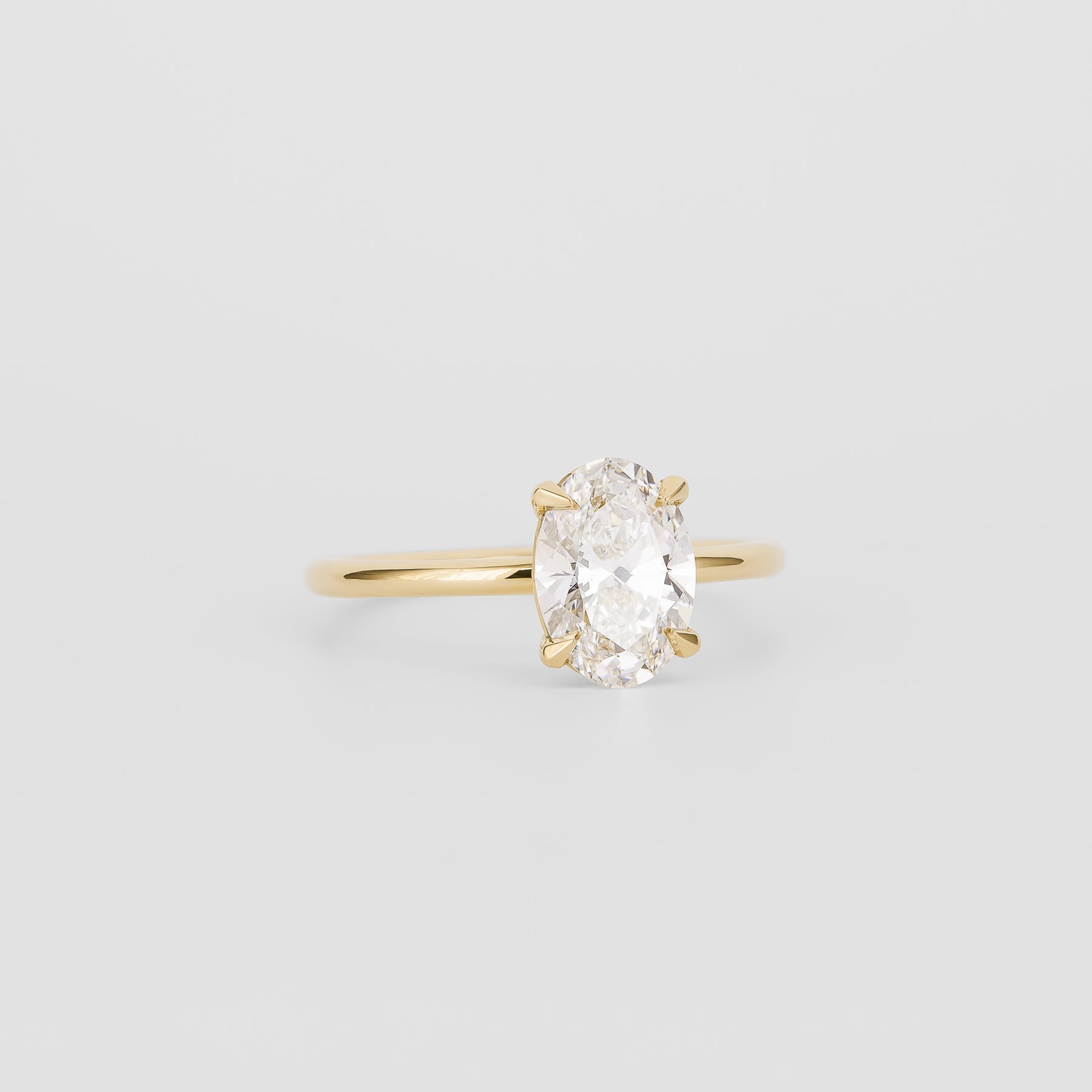 1.52 CT Oval Solitaire Moissanite Engagement Ring