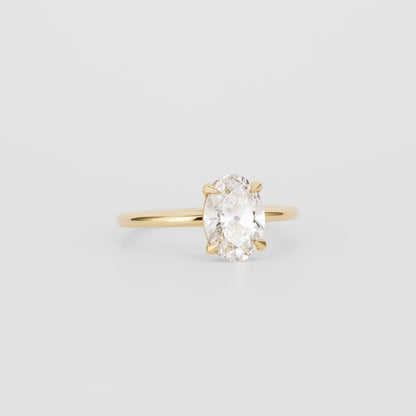 1.52 CT Oval Solitaire Moissanite Engagement Ring
