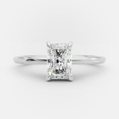 1.04 CT Radiant Solitaire Moissanite Engagement Ring