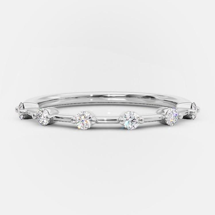 0.3 TCW Round Dainty Moissanite Wedding Band