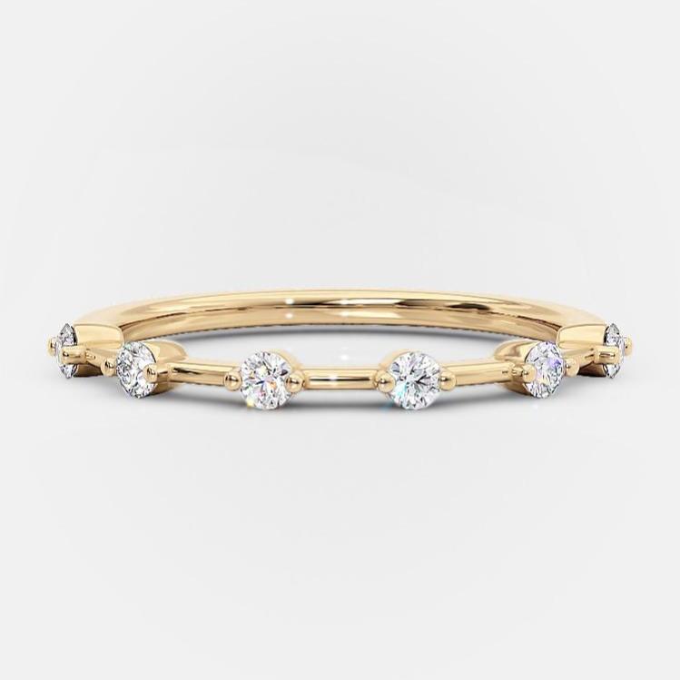 0.3 TCW Round Dainty Moissanite Wedding Band