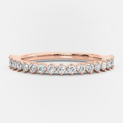 0.2 TCW Round Half Eternity Moissanite Wedding Band