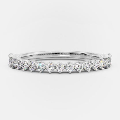 0.2 TCW Round Half Eternity Moissanite Wedding Band