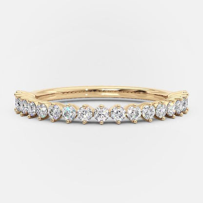 0.2 TCW Round Half Eternity Moissanite Wedding Band