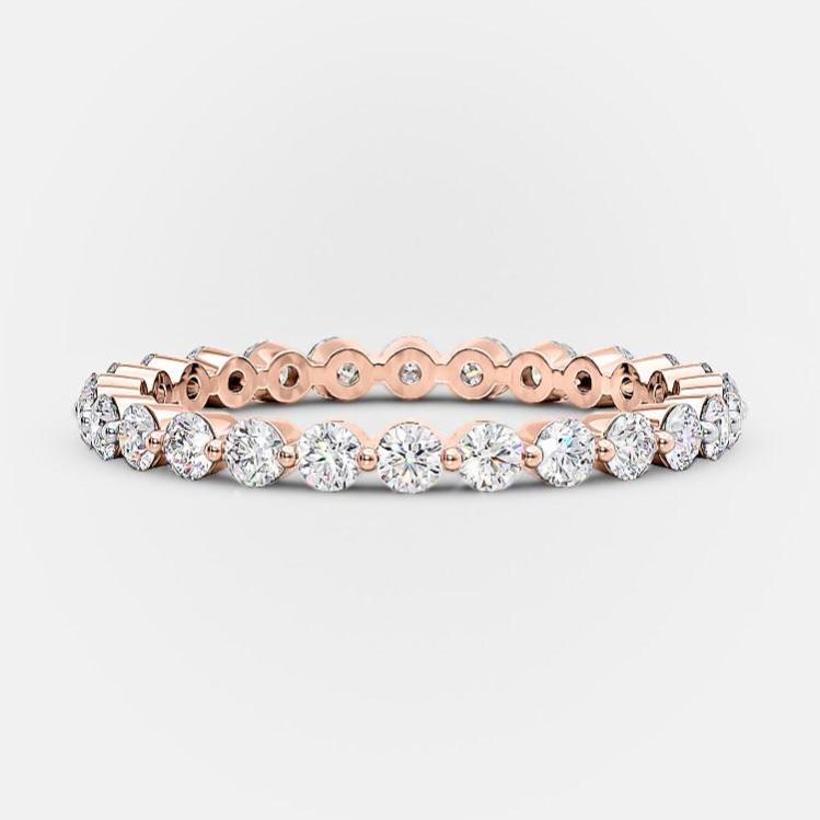 1 TCW Round Full Eternity Moissanite Wedding Band