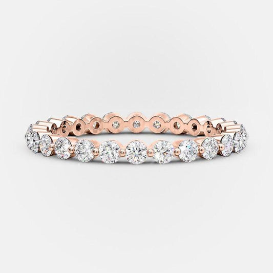 1 TCW Round Full Eternity Moissanite Wedding Band