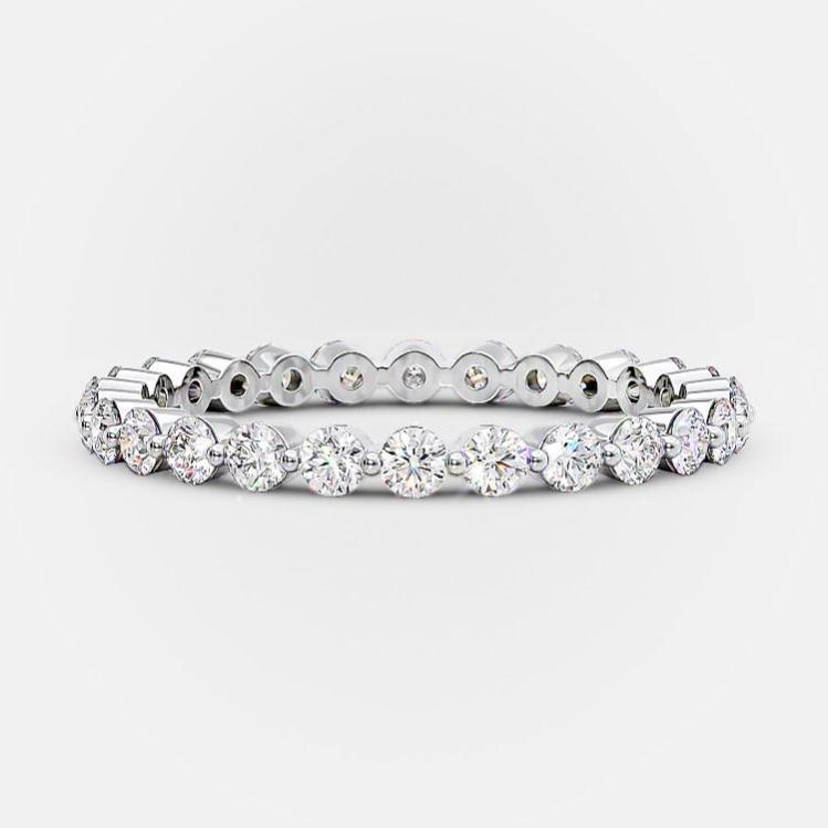 1 TCW Round Full Eternity Moissanite Wedding Band