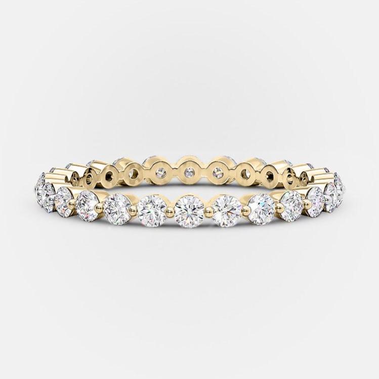 1 TCW Round Full Eternity Moissanite Wedding Band