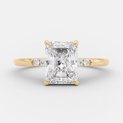 2.43 CT Radiant Pave Moissanite Engagement Ring