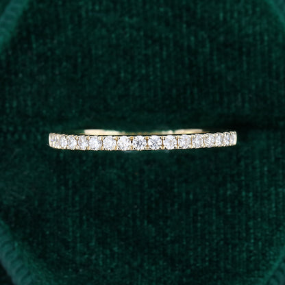 0.25 TCW Round Half Eternity Moissanite Wedding Band