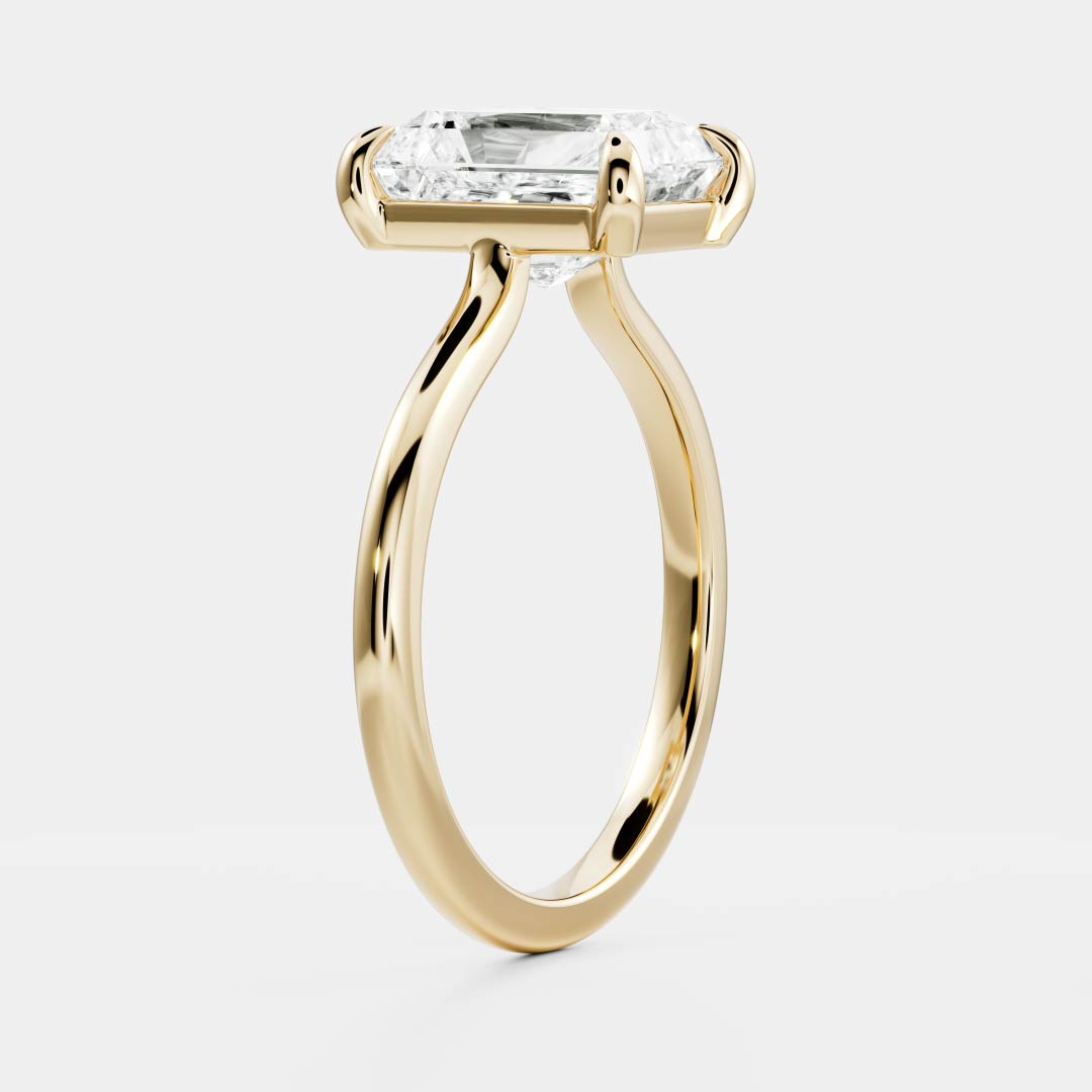 2 CT Radiant Solitaire Moissanite Engagement Ring