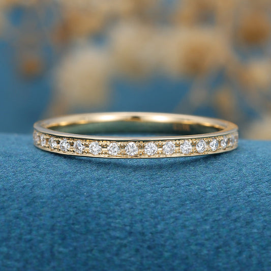 1.68 TCW Round Channel Setting Moissanite Wedding Band
