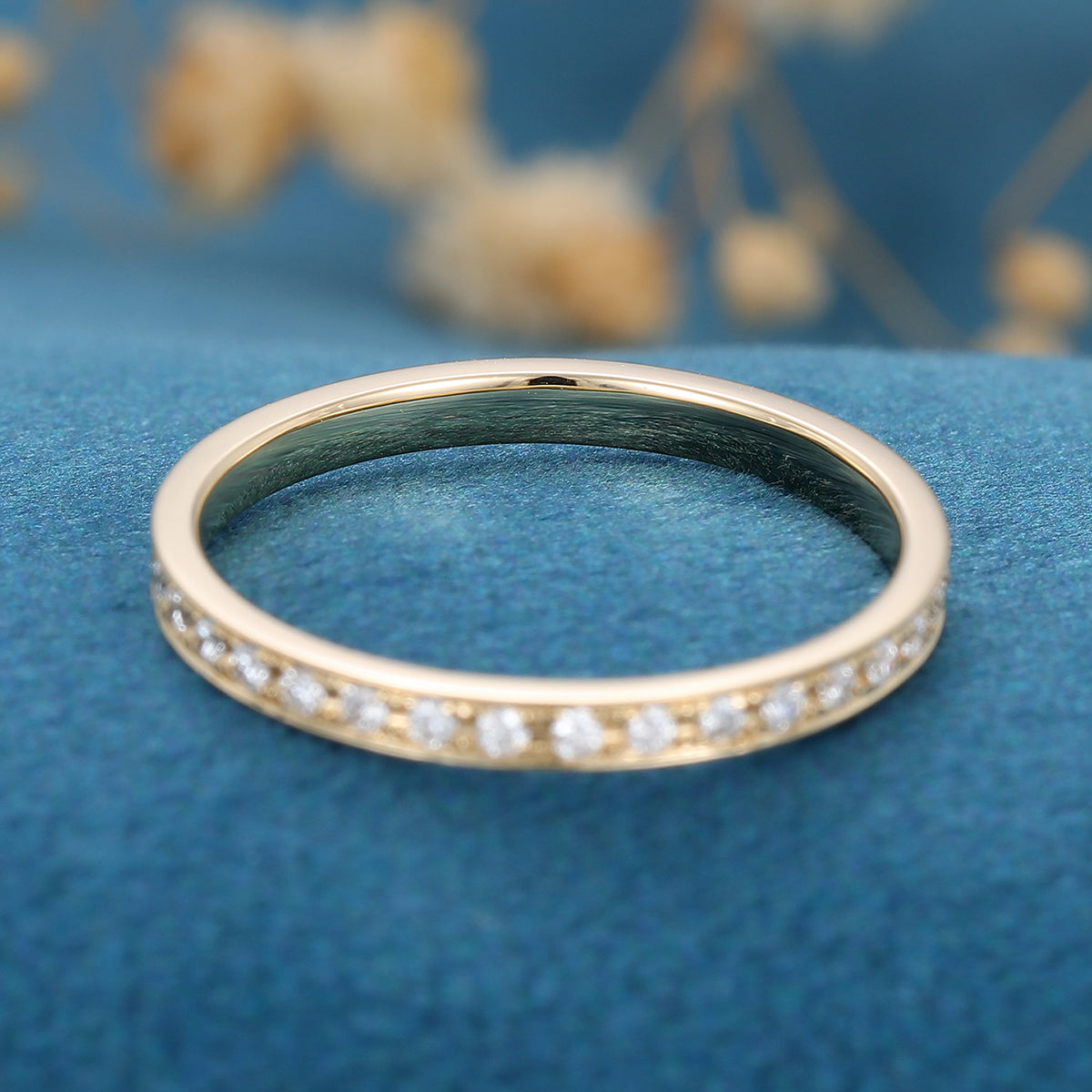 1.68 TCW Round Channel Setting Moissanite Wedding Band