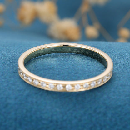 1.68 TCW Round Channel Setting Moissanite Wedding Band