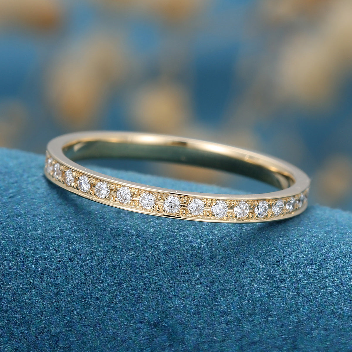 1.68 TCW Round Channel Setting Moissanite Wedding Band