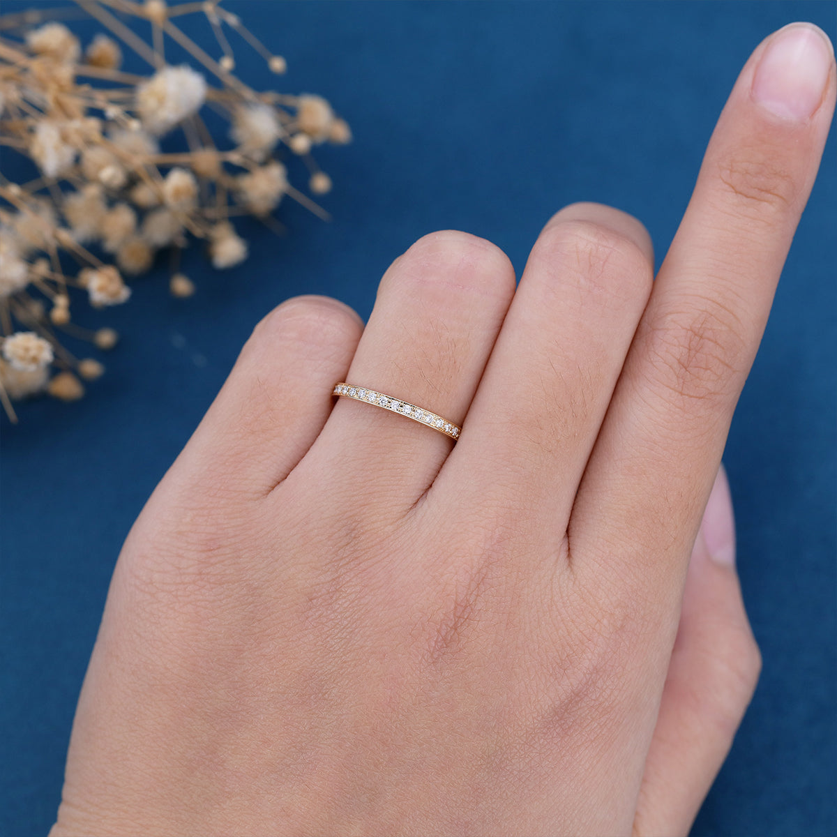 1.68 TCW Round Channel Setting Moissanite Wedding Band