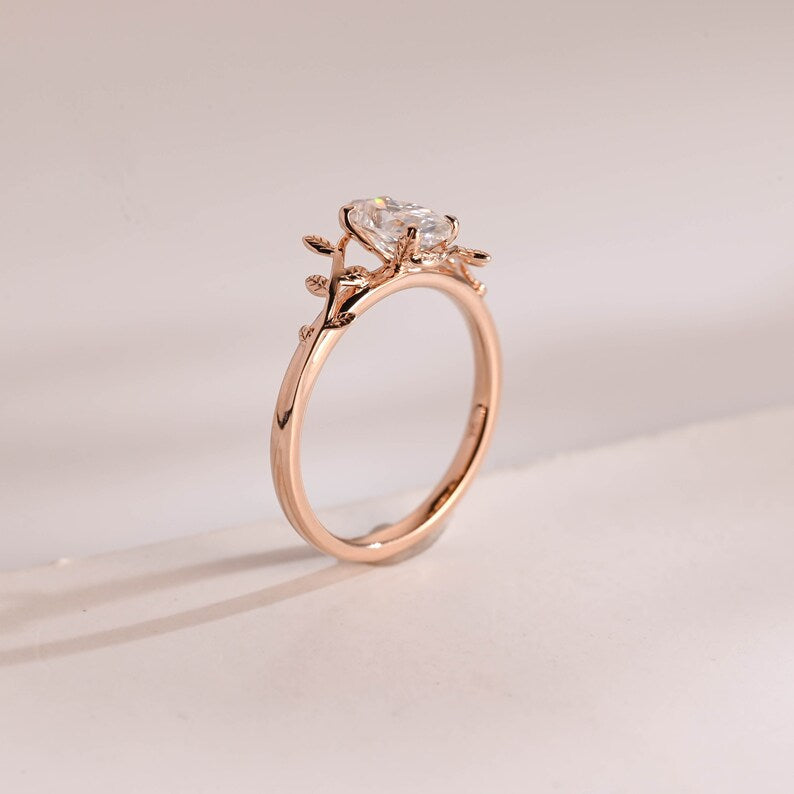 2.0 CT Marquise Solitaire Moissanite Engagement Ring