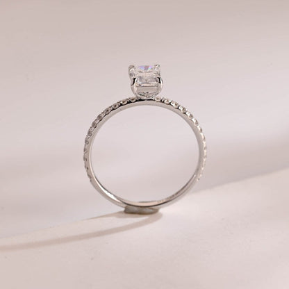 2.0 CT Radiant Pave Moissanite Engagement Ring