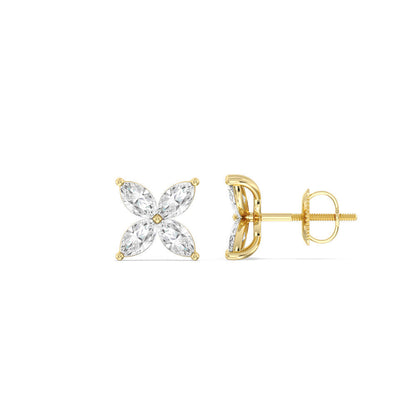 2 TCW Marquise Cut Stud Moissanite Earrings