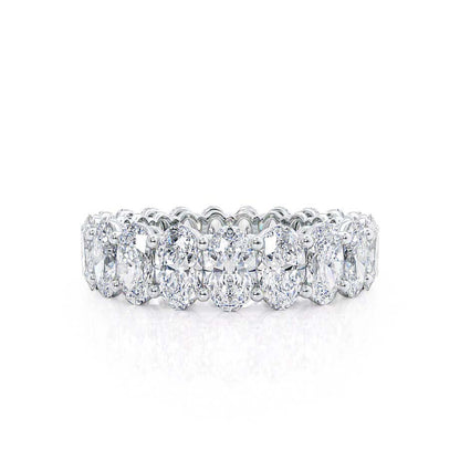 5.46 TCW Oval Full Eternity Moissanite Wedding Band