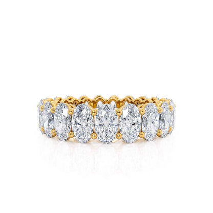 5.46 TCW Oval Full Eternity Moissanite Wedding Band