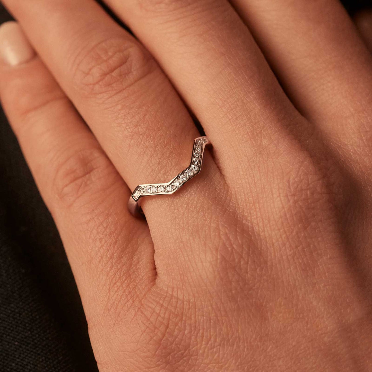 0.11 TCW Round Channel Setting Moissanite Wedding Band