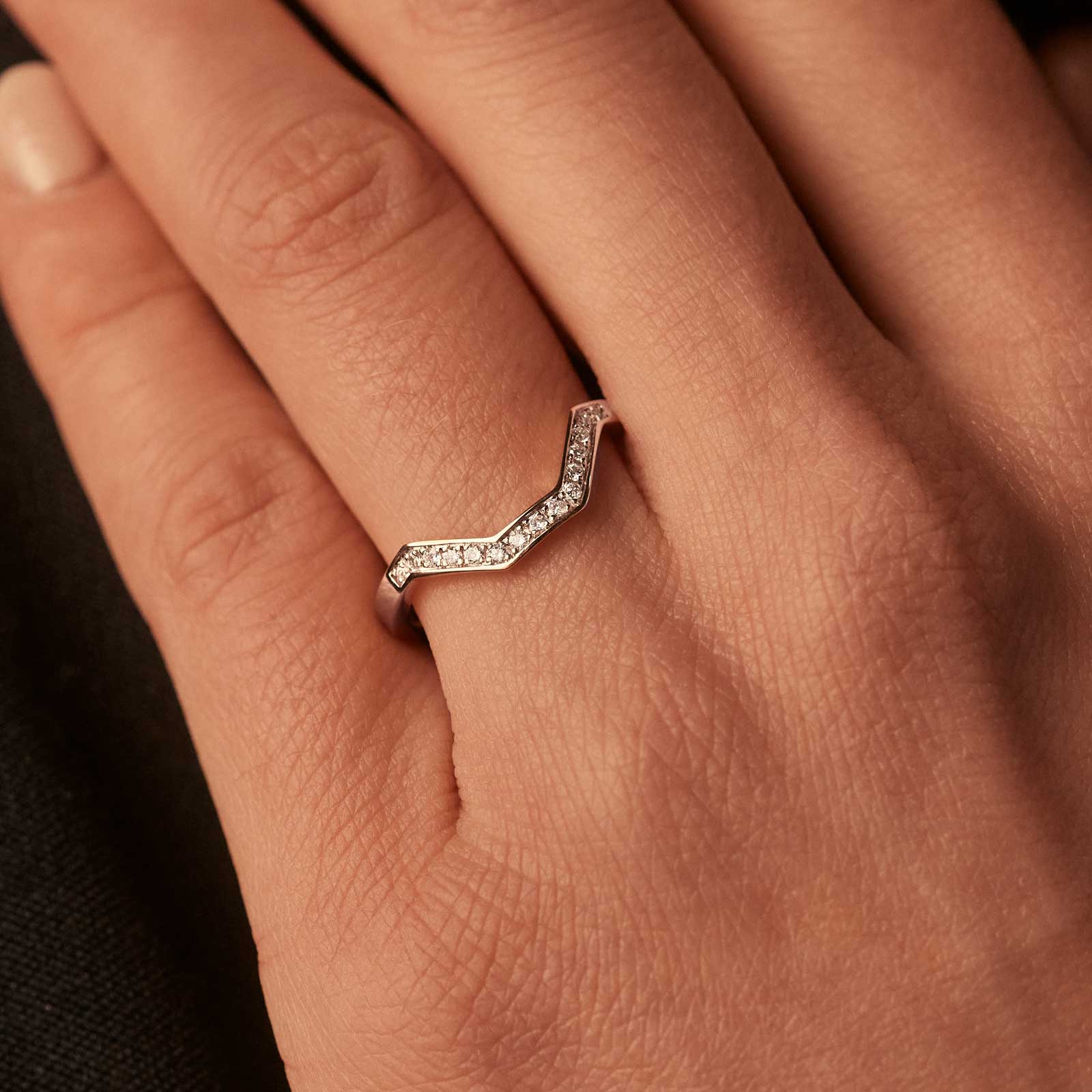 0.11 TCW Round Channel Setting Moissanite Wedding Band