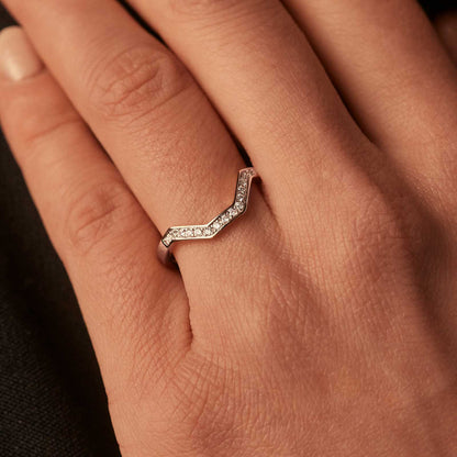 0.11 TCW Round Channel Setting Moissanite Wedding Band