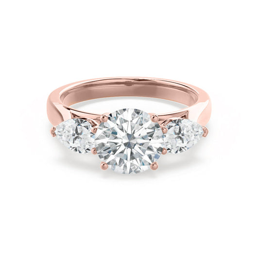 1 CT Round Three Stone Moissanite Engagement Ring