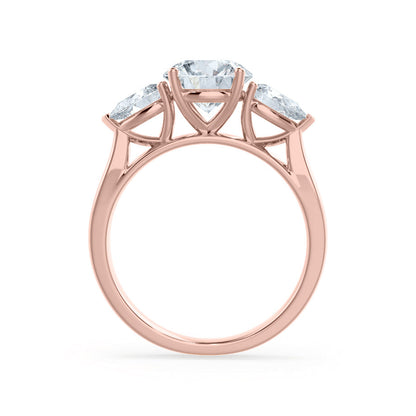 1 CT Round Three Stone Moissanite Engagement Ring