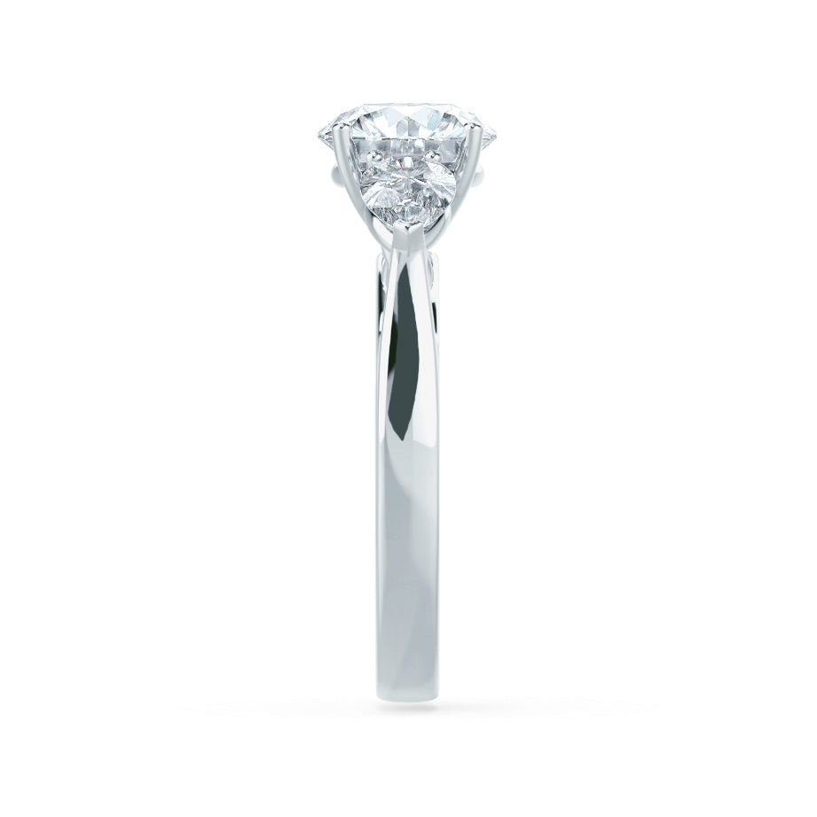 1 CT Round Three Stone Moissanite Engagement Ring