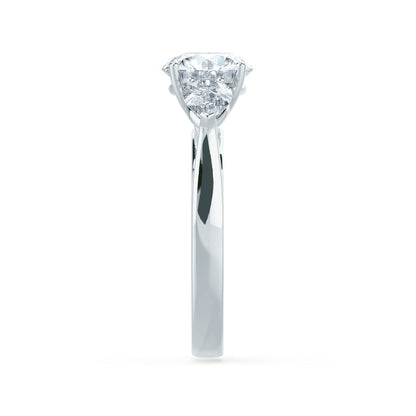 1 CT Round Three Stone Moissanite Engagement Ring