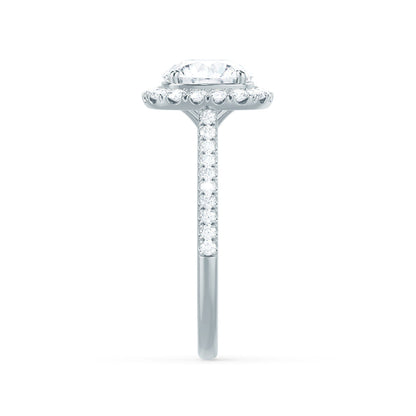 1.2 CT Round Halo & Pave Moissanite Engagement Ring