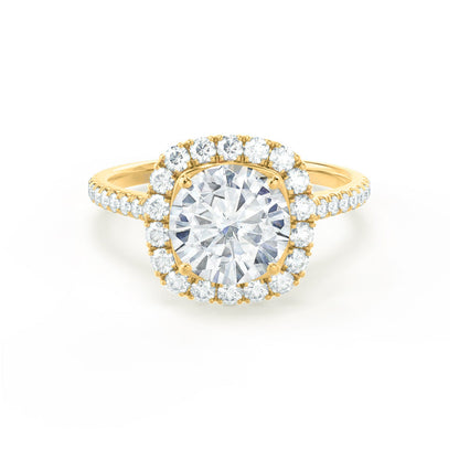 2 CT Round Halo & Pave Moissanite Engagement Ring