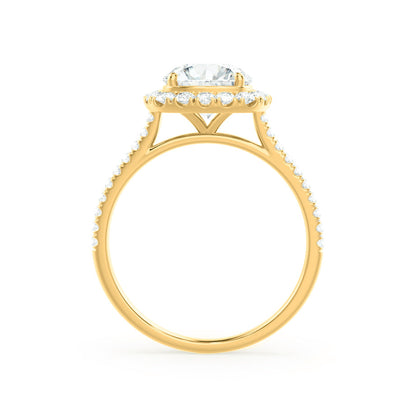 2 CT Round Halo & Pave Moissanite Engagement Ring