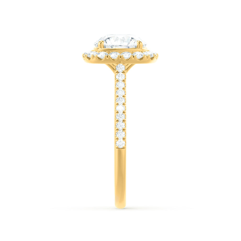 2 CT Round Halo & Pave Moissanite Engagement Ring