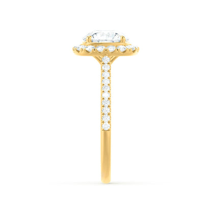 2 CT Round Halo & Pave Moissanite Engagement Ring