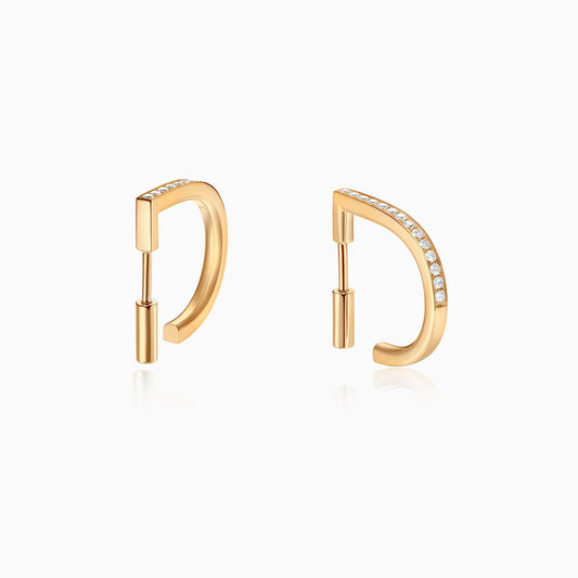 0.28 TCW Round Cut Hoop Moissanite Earrings