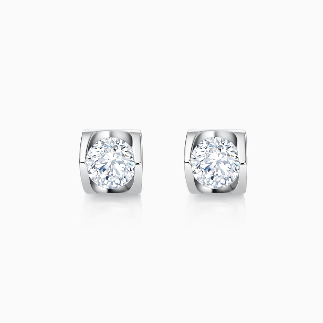 0.2 CT Round Cut Stud Moissanite Earrings
