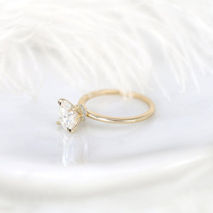 2 CT Round Hidden Halo Moissanite Engagement Ring