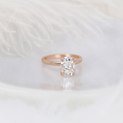 2.5 CT Oval Solitaire Moissanite Engagement Ring