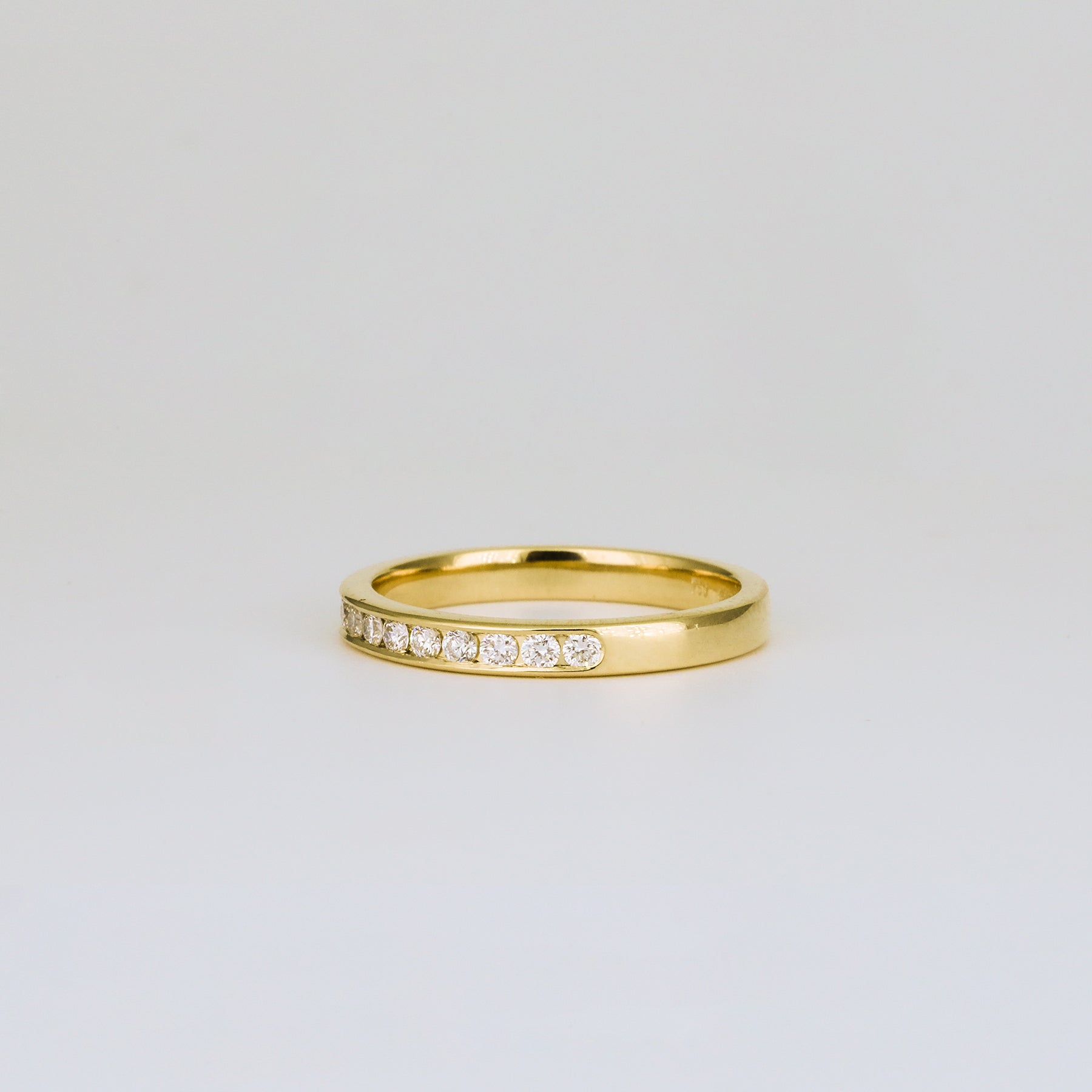 0.32 TCW Round Channel Setting Moissanite Wedding Band