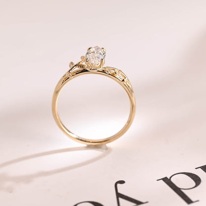 2.0 CT Marquise Solitaire Moissanite Engagement Ring