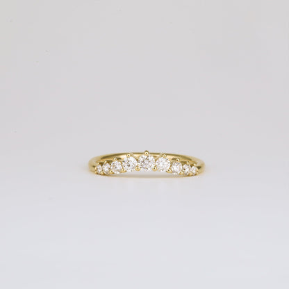 0.31 TCW Round Curved Moissanite Wedding Band
