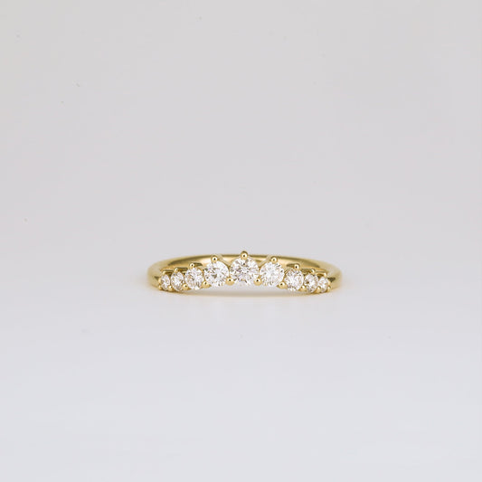 0.31 TCW Round Curved Moissanite Wedding Band