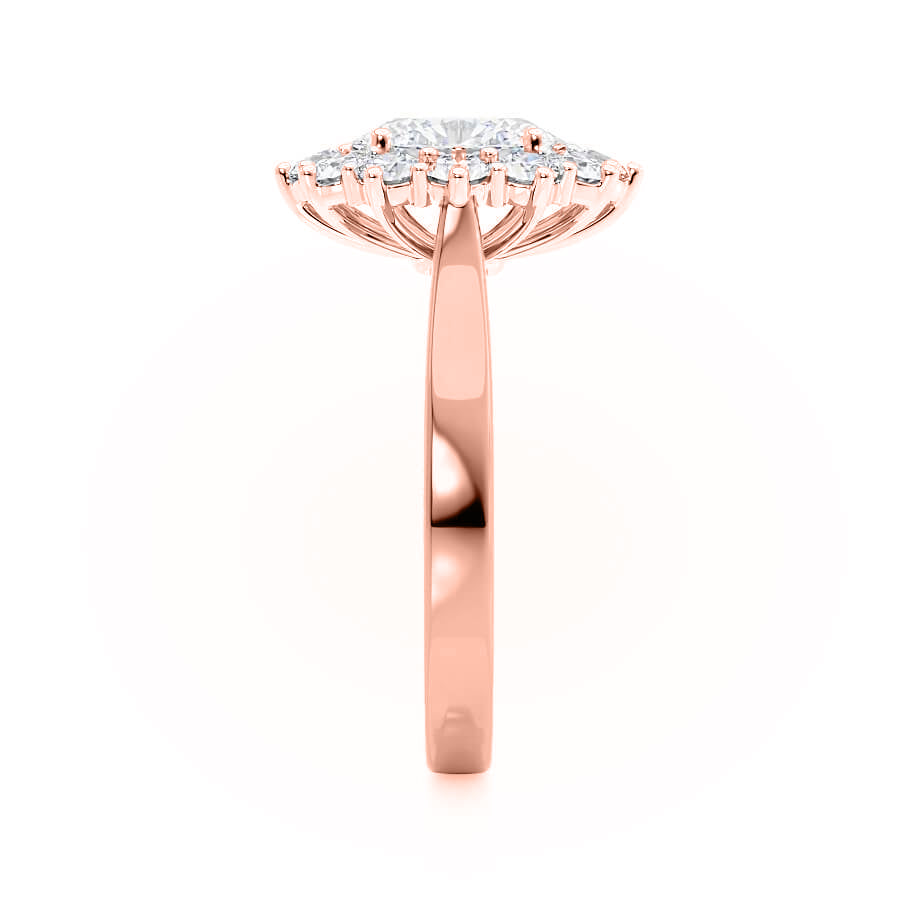 2.1 CT Oval Halo Moissanite Engagement Ring