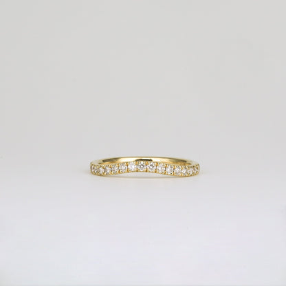 0.33 TCW Round Curved Moissanite Wedding Band