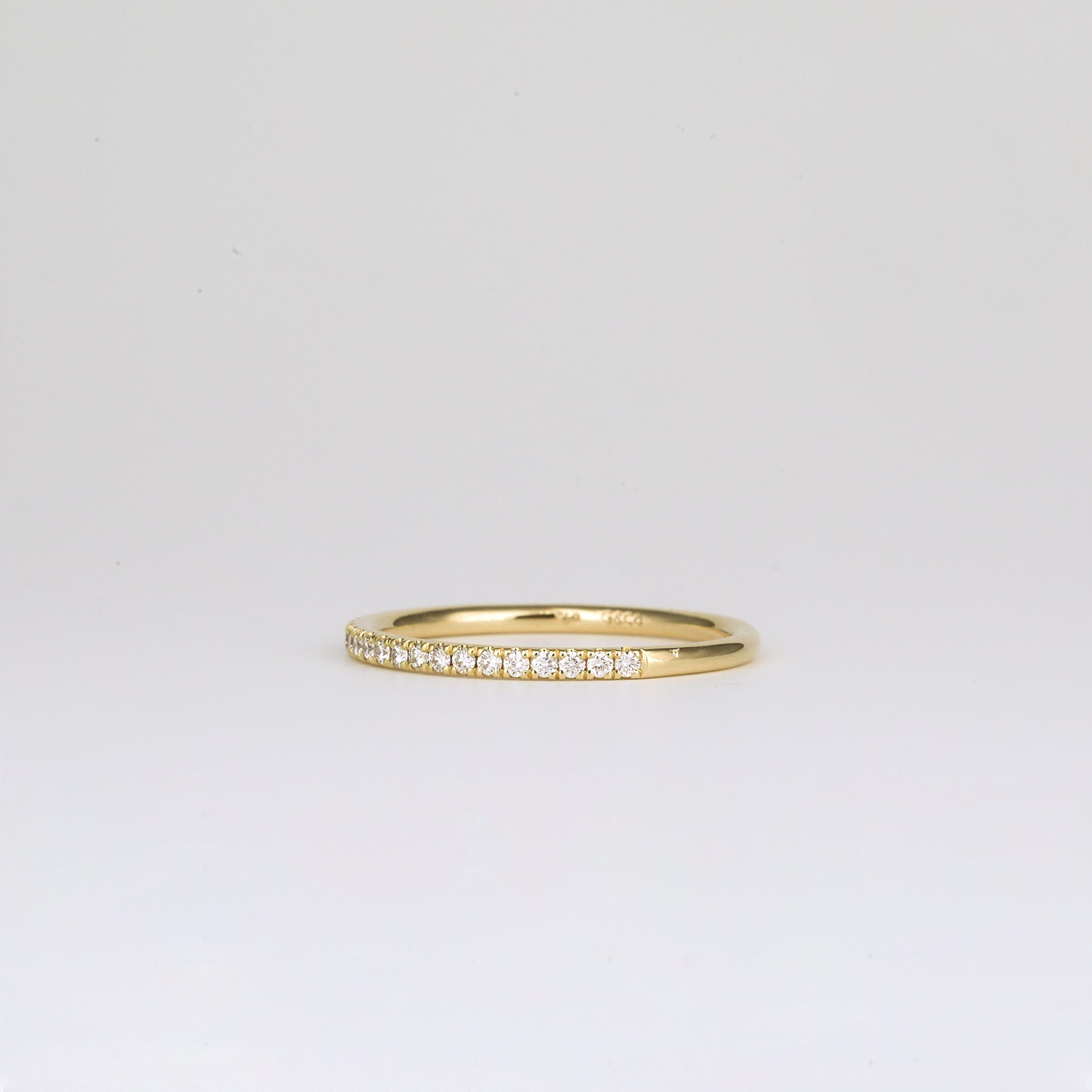 0.21 TCW Round Half Eternity Moissanite Wedding Band