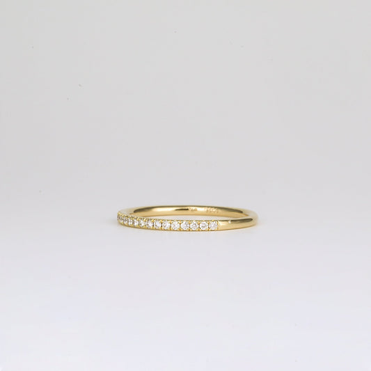 0.21 TCW Round Half Eternity Moissanite Wedding Band