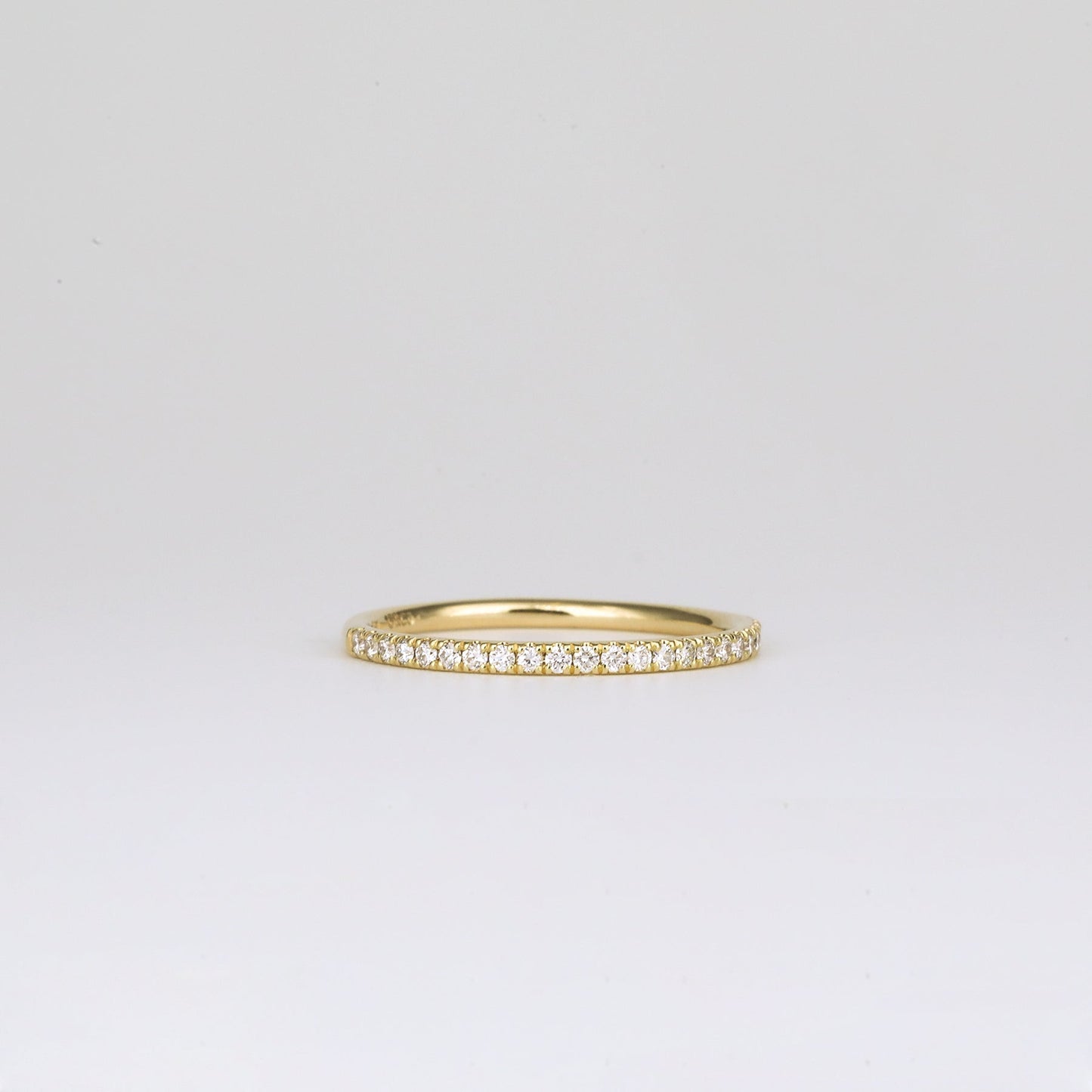 0.21 TCW Round Half Eternity Moissanite Wedding Band